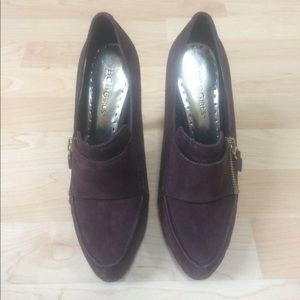 NEW BCBGirls Leather Zip Stiletto Shootie Heels